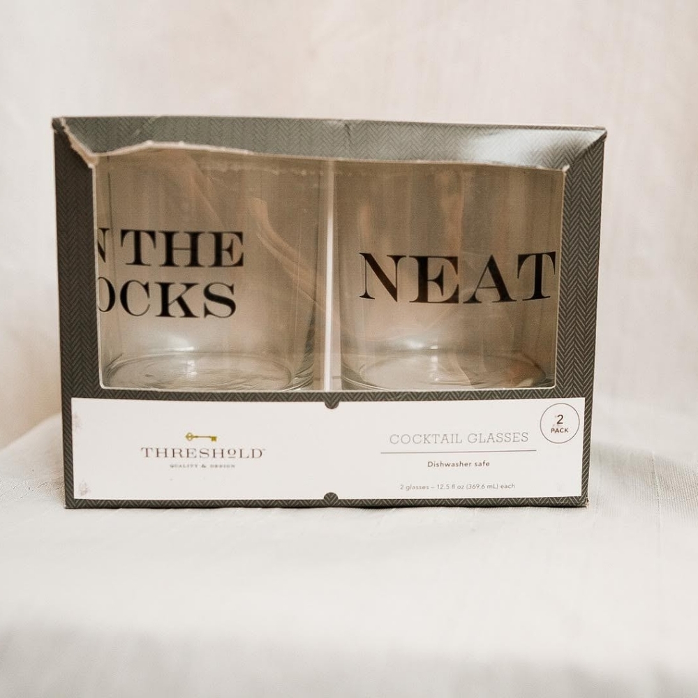 Threshold Modern Whiskey Glass Set - New in Box